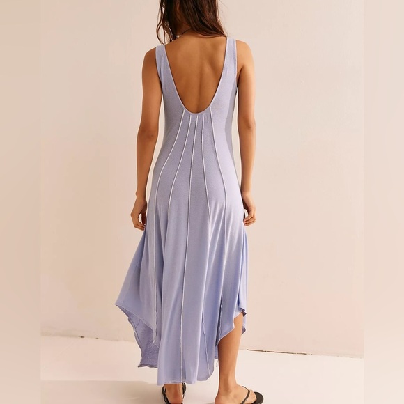 FREE PEOPLE Corrine Midi, Elegant Lavender Sleeveless Dress Medium NWT - Picture 7 of 11